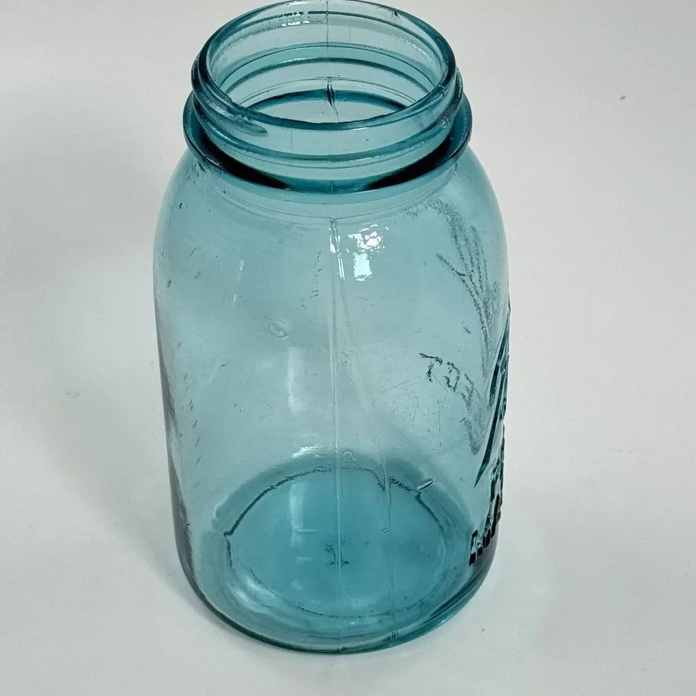 Antique Blue Ball‎ Perfect Mason Canning Jar Vintage Glass Collectible